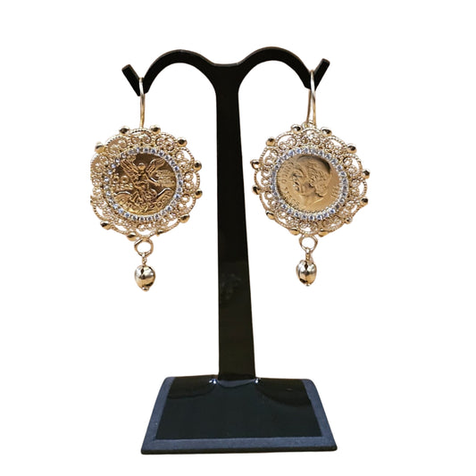 Aretes Moneda grandes