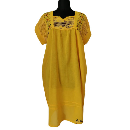 Vestido Bordado Artesanal Sol - XL