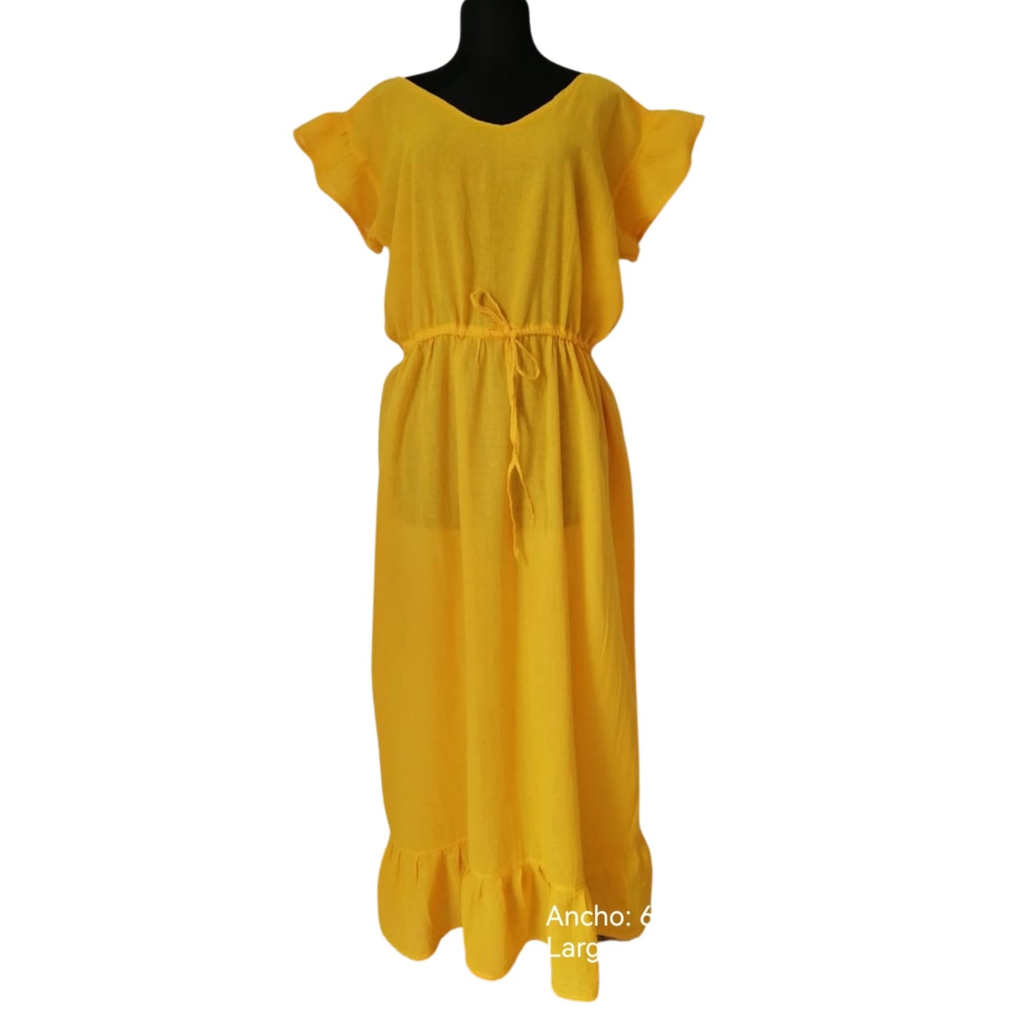 Vestido Largo Campestre Amarillo - XL